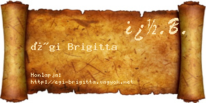 Égi Brigitta névjegykártya