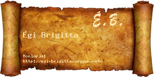Égi Brigitta névjegykártya
